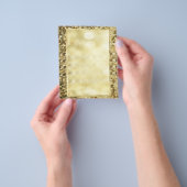 ヴィンテージシークイン金ゴールド《写真》ぼけ味テンプレート チラシ (手)