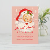 ヴィンテージシークレットサンタギフト交換クリスマスパーティー 招待状 (スタンド正面)
