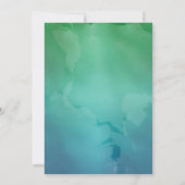 ヴィンテージシーグリーン&ブルーDIY結婚式招待状 招待状 (裏面)