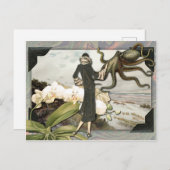 ヴィンテージシーサイドコラージュ葉書 ポストカード (正面/裏面)