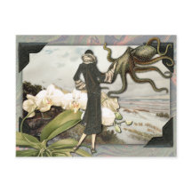 ヴィンテージシーサイドコラージュ葉書