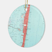 ヴィンテージシーサイドハイツNJの地図(1953) セラミックオーナメント (左)