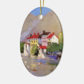 ヴィンテージシーサイドビレッジイタリア観光 セラミックオーナメント (左)