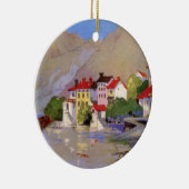 ヴィンテージシーサイドビレッジイタリア観光 セラミックオーナメント (右)