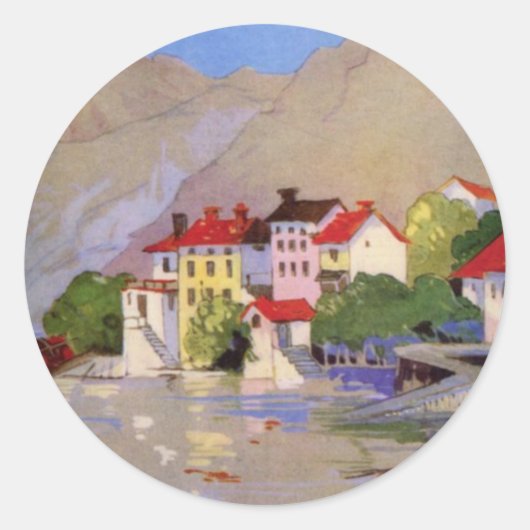 ヴィンテージシーサイドビレッジイタリア観光 ラウンドシール (正面)