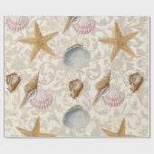 ヴィンテージシーシェルスターフィッシュビーチ ラッピングペーパー (フラット)