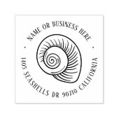 ヴィンテージシーシェルズサマービーチ名差出人住所 セルフインキングスタンプ (デザイン)