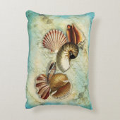 ヴィンテージシーシェルズシーショアアクセントピロー アクセントクッション (裏面(縦))