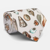 ヴィンテージシーシェルズモルルスクマリンビーチカタツムリ貝シェル ネクタイ (ロール)