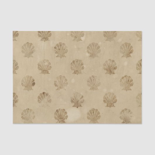 ヴィンテージシーシェルデクページティッシュペーパー 薄葉紙 (正面)