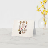 ヴィンテージシーシェルパーソナライズされたレトロクラムシェル カード (黄色い花)