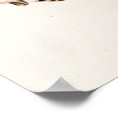 ヴィンテージシーシェルパーソナライズされたレトロベルジュシェル ポスター (角)