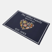 ヴィンテージシーシェルファミリービーチハウスドゥオーマット ドアマット (アングル)