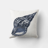 ヴィンテージシーシェルブルーピロー クッション (裏面)