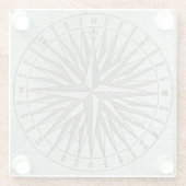 ヴィンテージシーシャンティ | Steampunk Compass Ephemera ガラスコースター (裏面)