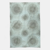 ヴィンテージシーシャンティ | Steampunk Compass Ephemera キッチンタオル (縦)