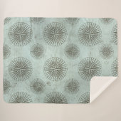 ヴィンテージシーシャンティ | Steampunk Compass Ephemera シェルパブランケット (正面(横))