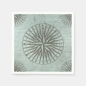 ヴィンテージシーシャンティ | Steampunk Compass Ephemera スタンダードカクテルナプキン (正面)