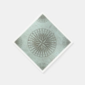 ヴィンテージシーシャンティ | Steampunk Compass Ephemera スタンダードカクテルナプキン (角)
