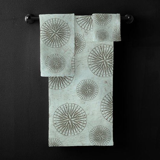 ヴィンテージシーシャンティ | Steampunk Compass Ephemera バスタオルセット