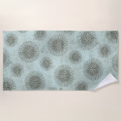 ヴィンテージシーシャンティ | Steampunk Compass Ephemera ビーチタオル (正面)