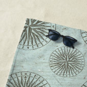 ヴィンテージシーシャンティ | Steampunk Compass Ephemera ビーチタオル (インサイチュ)