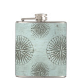 ヴィンテージシーシャンティ | Steampunk Compass Ephemera フラスク (正面)