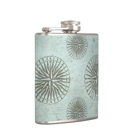 ヴィンテージシーシャンティ | Steampunk Compass Ephemera フラスク