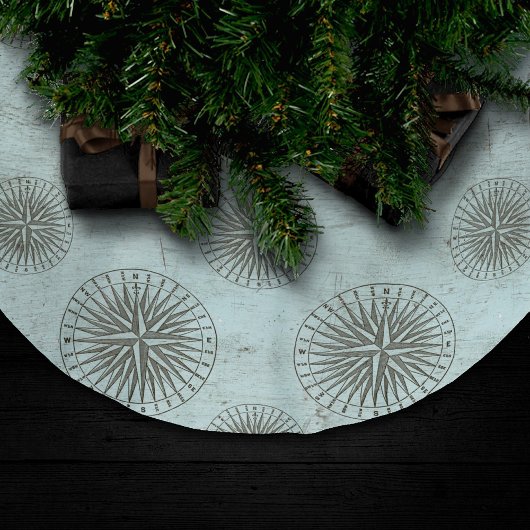 ヴィンテージシーシャンティ | Steampunk Compass Ephemera ブラッシュドポリエステルツリースカート