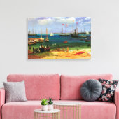 ヴィンテージシースケープナッサウ港バイビエルシュタット キャンバスプリント (インサイチュ (リビング))