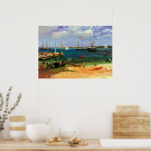 ヴィンテージシースケープナッサウ港バイビエルシュタット ポスター (キッチン)