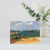 ヴィンテージシースケープナッサウ港バイビエルシュタット ポストカード (スタンド正面)