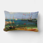 ヴィンテージシースケープナッサウ港バイビエルシュタット ランバークッション (正面)