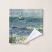 ヴィンテージシースケープLes Saintes-Maries-de-la-Me付近 バスタオルセット (ウォッシュタオル)