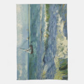 ヴィンテージシースケープLes Saintes-Maries-de-la-Mer付近 キッチンタオル (縦)