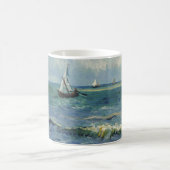 ヴィンテージシースケープLes Saintes-Maries-de-la-Mer付近 コーヒーマグカップ (中央)