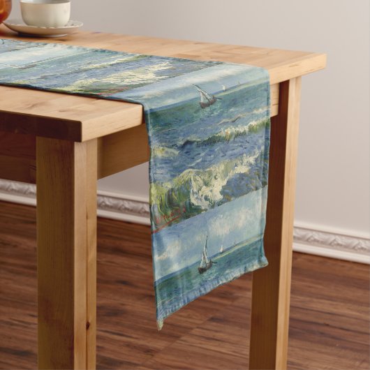 ヴィンテージシースケープLes Saintes-Maries-de-la-Mer付近 ロングテーブルランナー (インサイチュ)