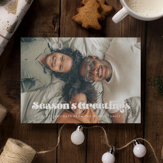 ヴィンテージシーズンのグリーティングクリスマスホリデー写真 ポストカード