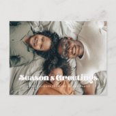 ヴィンテージシーズンのグリーティングクリスマスホリデー写真 ポストカード (正面)