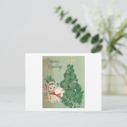 ヴィンテージシーズングリーティングキテンス シーズンポストカード (スタンド正面)