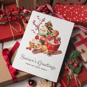 ヴィンテージシーズングリーティングジンジャーブレッドクリスマス シーズンカード