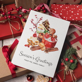 ヴィンテージシーズングリーティングジンジャーブレッドクリスマス シーズンカード