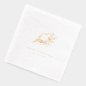 ヴィンテージシーセル結婚沿岸 箔ナプキン (左)
