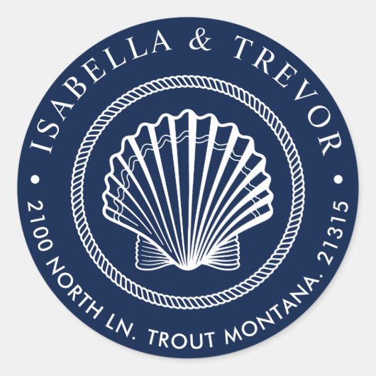 ヴィンテージシーセル |差出人住所 ラウンドシール (正面)