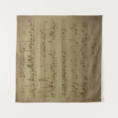 ヴィンテージシートの音楽背景 タペストリー (正面(横))