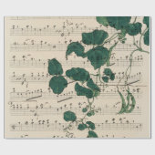 ヴィンテージシートの音楽葉 ラッピングペーパー (フラット)