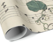 ヴィンテージシートの音楽葉 ラッピングペーパー (ロールコーナー)