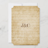 ヴィンテージシートミュージカル結婚の 招待状 (裏面)