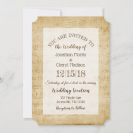 ヴィンテージシートミュージカル結婚の 招待状