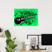 ヴィンテージシートミュージックロックNロール ポスター (ホームオフィス)